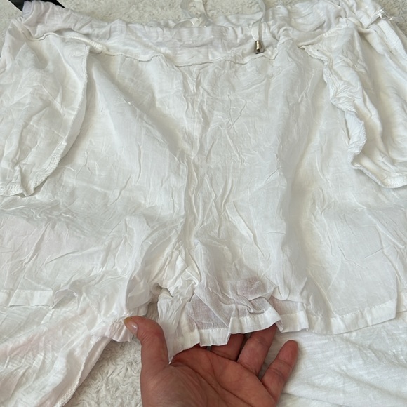 NWT Tango Mango White Waist Tie Pants with partial inside lining. Size Large - Picture 10 of 10
